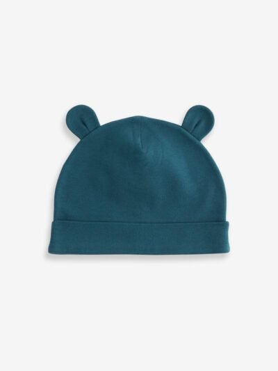 Mid Blue Baby 100% Cotton Beanies 3 Pack