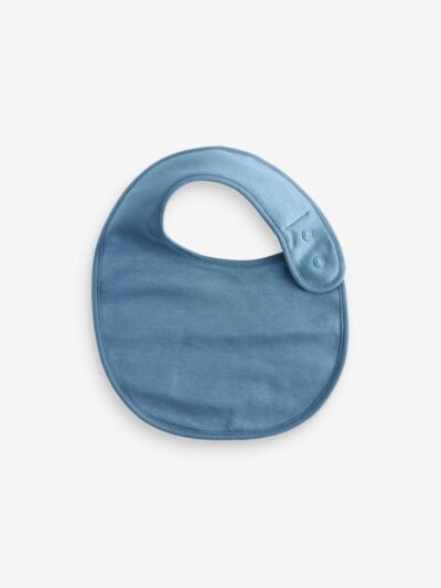 Blue Baby 100% Cotton Bibs 5 Pack
