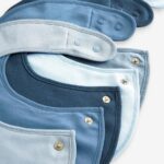 Blue Baby 100% Cotton Bibs 5 Pack
