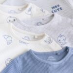 Blue Long Sleeve Long Sleeve Baby Bodysuits 5 Pack