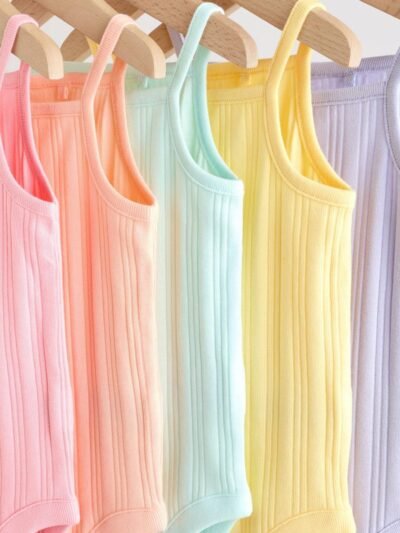 Multi Vest Baby Bodysuits 5 Pack