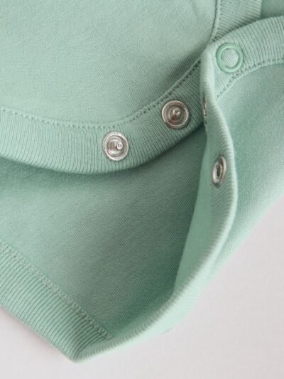 Green Short Sleeve Baby Bodysuits 5 Pack