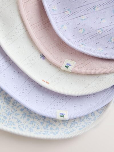 Purple Baby Bibs 5 Pack