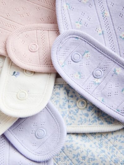 Purple Baby Bibs 5 Pack