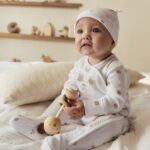 White Born in 2026 Baby Sleepsuit & Hat Set