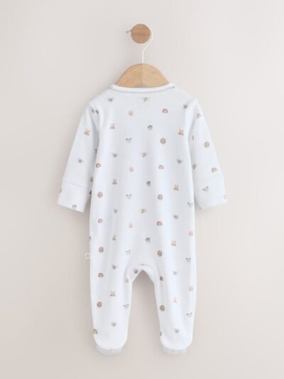 White Born in 2026 Baby Sleepsuit & Hat Set