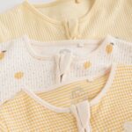 Yellow Baby Sleepsuits 3 Pack