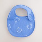 Blue/Ecru Bear Baby Bibs 5 Pack