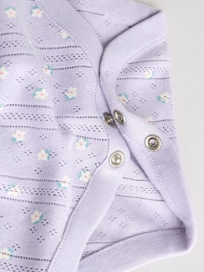 Purple Long Sleeve Baby Bodysuits 5 Pack