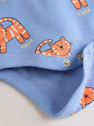 Multi Short Sleeve Baby Bodysuits 5 Pack