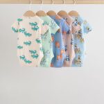 Multi Short Sleeve Baby Bodysuits 5 Pack