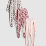 3pk Disney's Minnie Mouse Popper Sleepsuits