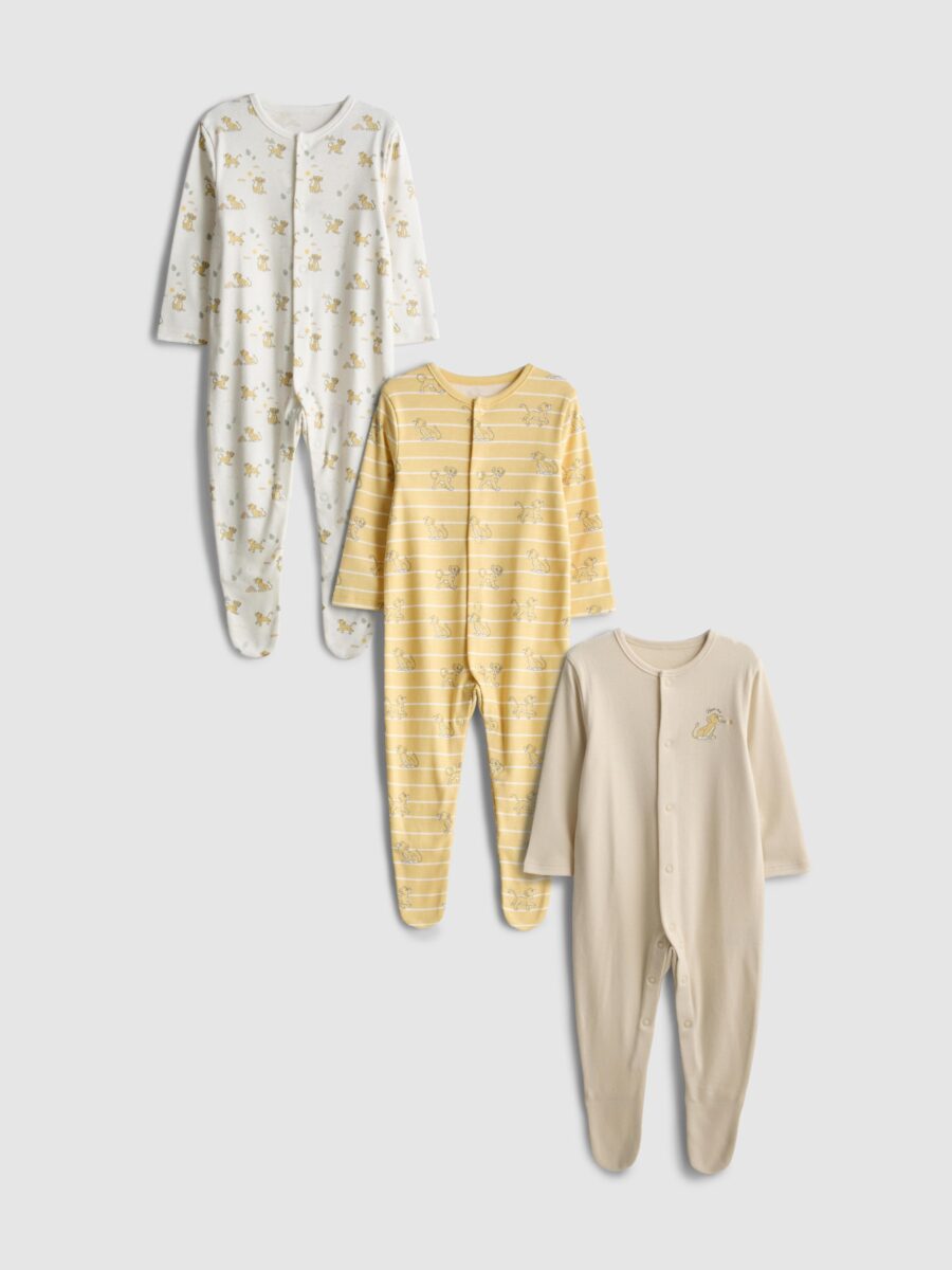 3pk Disney’s The Lion King Simba Popper Sleepsuits