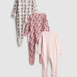 3pk Disney's Minnie Mouse Popper Sleepsuits
