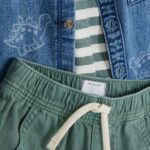 T-Shirt, Joggers and Dinosaur Denim Shirt Set
