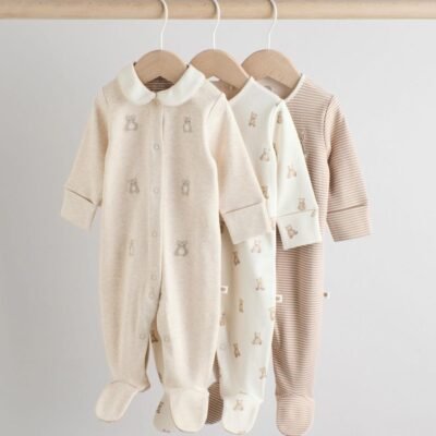 Neutral Baby Sleepsuits 3 Pack