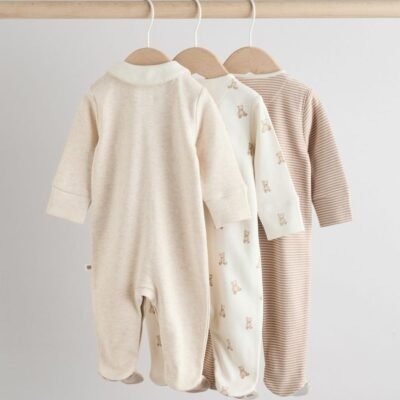 Neutral Baby Sleepsuits 3 Pack