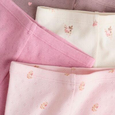 Pink/Brown/Heart Baby Leggings 4 Pack