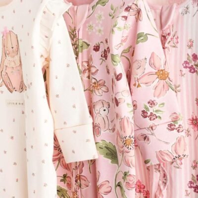 Pink Two Way Zip Sleepsuits 3 Pack