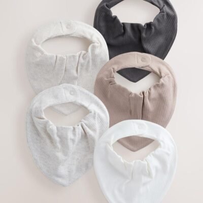 Neutral Baby Bibs 5 Pack