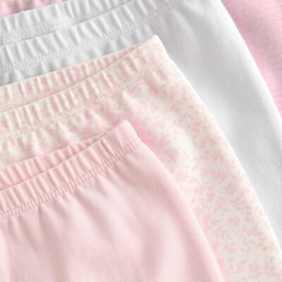 White/Pink Baby Leggings 4 Pack