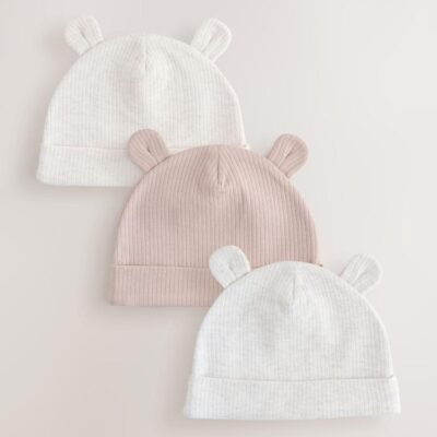 Neutral Baby Beanies 3 Pack