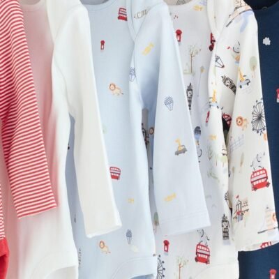 Red Baby London Long Sleeve Bodysuits 5 Pack