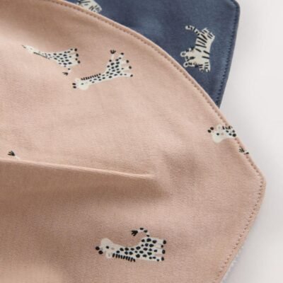 Multi Baby Beanie and Bibs 4 Piece Set