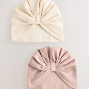 Neutral 2 Pack Baby Turbans