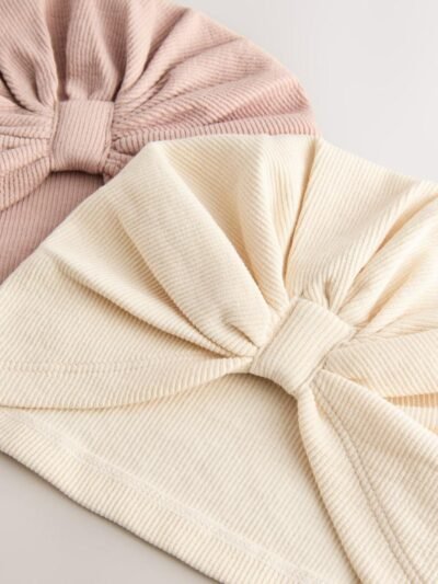 Neutral 2 Pack Baby Turbans