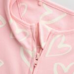 Pink Print Two Way Zip Baby Sleepsuits 4 Pack