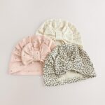 Pink 3 Pack Baby Sleepsuits with Matching Turbans