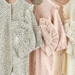 Pink 3 Pack Baby Sleepsuits with Matching Turbans
