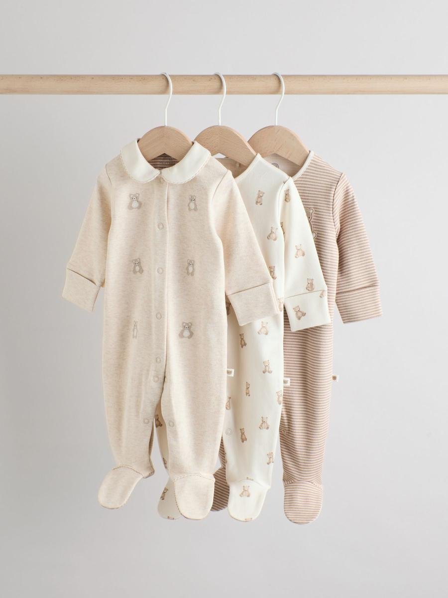 Neutral Baby Sleepsuits 3 Pack