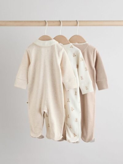Neutral Baby Sleepsuits 3 Pack