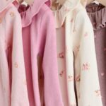 Pink/ Cream/ Brown Ditsy Baby Long Sleeve Frill Bodysuits 4 Pack