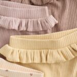 Purple/Yellow/Cream Ditsy Baby Leggings 4 Pack