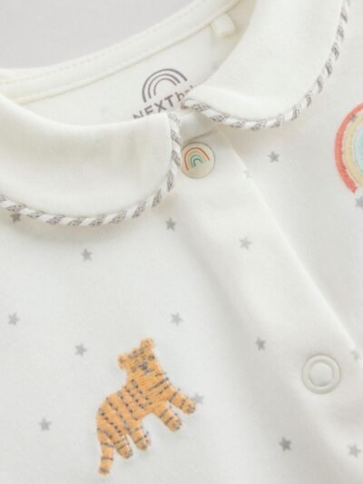 White Ground Sleepsuits 3 Pack