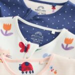 Navy Two Way Zip Baby Sleepsuits 3 Pack