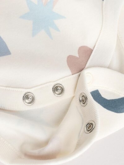 Blue Baby Long Sleeve Bodysuits 5 Pack