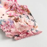 Ecru Floral Baby Sleepsuits 3 Pack