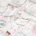 Ecru Fairy Two Way Zip Baby Sleepsuits 3 Pack