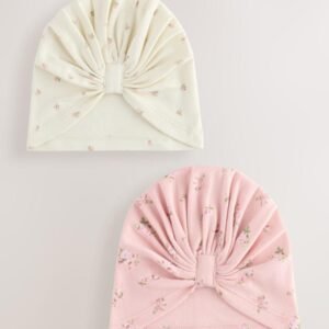 Pink 2 Pack Baby Turbans