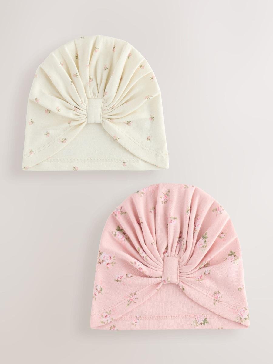 Pink 2 Pack Baby Turbans