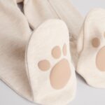 Neutral Bear Two Way Zip Baby Sleepsuits 3 Pack