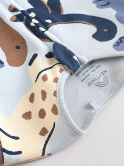 Navy Baby Two Way Zip Sleepsuits 4 Pack