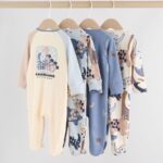 Navy Baby Two Way Zip Sleepsuits 4 Pack