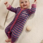 Burgundy Red Baby Sleepsuits 3 Pack