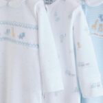 White Baby Sleepsuits 3 Pack