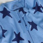 Navy Star Two Way Zip Baby Sleepsuits 3 Pack
